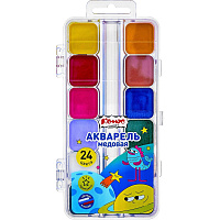 Краски акварельные Комус Класс Максики медовые 24 цвета фото Краски акварельные Комус Класс Максики медовые 24 цвета