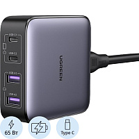 Сетевое зарядное устройство Ugreen Nexode CD327 65 Вт (90747) фото Сетевое зарядное устройство Ugreen Nexode CD327 65 Вт (90747)