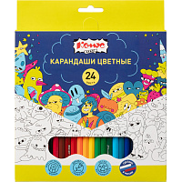 Карандаши цветные Комус Класс Максики 24 карандаша 24 цвета шестигранные фото Карандаши цветные Комус Класс Максики 24 карандаша 24 цвета шестигранные
