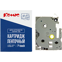 Картридж Комус TZE-651 для принтера этикеток Brother (24 мм х 8 м, цвет ленты желтый, шрифт черный) фото Картридж Комус TZE-651 для принтера этикеток Brother (24 мм х 8 м, цвет ленты желтый, шрифт черный)