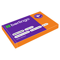Самоклеящийся блок Berlingo "Ultra Sticky", 50*75мм, 80л., оранжевый неон фото Самоклеящийся блок Berlingo "Ultra Sticky", 50*75мм, 80л., оранжевый неон