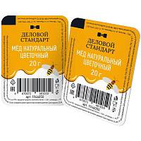 Мед порционный цветочный Деловой Стандарт 20 г (16 штук в упаковке) фото Мед порционный цветочный Деловой Стандарт 20 г (16 штук в упаковке)