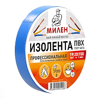 Изолента Милен ПВХ TIM915T 19 мм х 20 м синяя фото Изолента Милен ПВХ TIM915T 19 мм х 20 м синяя
