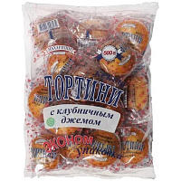 Кекс Махариши Тортини с клубничным джемом 500 г фото Кекс Махариши Тортини с клубничным джемом 500 г