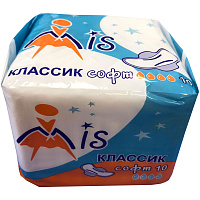 Прокладки женские гигиенические Mis Классик Софт (10 штук в упаковке) фото Прокладки женские гигиенические Mis Классик Софт (10 штук в упаковке)