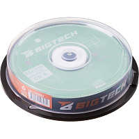 Диск CD-R BigTech 700 МБ 52x cake box YCDRB004 (10 штук в упаковке) фото Диск CD-R BigTech 700 МБ 52x cake box YCDRB004 (10 штук в упаковке)