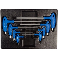 Набор ключей L-образных  Hex, ложемент, 8 предметов KING TONY9-22108MR