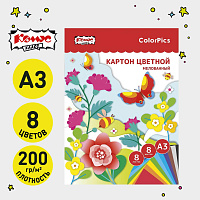 Картон цветной Комус Класс ColorPics (А3, 8 листов, 8 цветов, мелованный) фото Картон цветной Комус Класс ColorPics (А3, 8 листов, 8 цветов, мелованный)