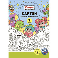 Картон цветной Комус Класс Миники (А4, 7 листов, 7 цветов, мелованный) фото Картон цветной Комус Класс Миники (А4, 7 листов, 7 цветов, мелованный)
