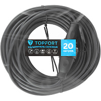 Удлинитель-шнур TOPFORT КГ 2x2.5 кв.мм. 20 м 16 А 3500 Вт IP44 без заземления 1 розетка фото Удлинитель-шнур TOPFORT КГ 2x2.5 кв.мм. 20 м 16 А 3500 Вт IP44 без заземления 1 розетка