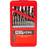 Набор сверл по металлу REDVERG 25 шт HSS-G, 1-13 мм(501052)