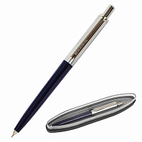 Ручка подарочная шариковая BRAUBERG "Soprano", СИНЯЯ, корпус серебристый с синим, линия письма 0,5 мм, 143484 фото Ручка подарочная шариковая BRAUBERG "Soprano", СИНЯЯ, корпус серебристый с синим, линия письма 0,5 мм, 143484