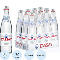 Вода питьевая Tassay негазированная стекло 0.5 л фото Вода питьевая Tassay негазированная стекло 0.5 л