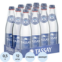Вода минеральная Tassay столовая газированная стекло 0.5 л фото Вода минеральная Tassay столовая газированная стекло 0.5 л
