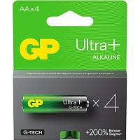 Батарейка AA пальчиковая GP Ultra+ Alkaline (4 штуки в упаковке) фото Батарейка AA пальчиковая GP Ultra+ Alkaline (4 штуки в упаковке)