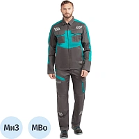 Куртка лет муж TOPFORT Алистер (л36) т.сер/бирюз 128-132/194-200