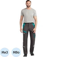 Брюки лет муж TOPFORT Алистер (л36) т.сер/бирюз 104-108/158-164