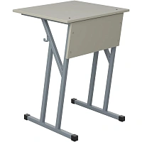 Парта MET_Комус Стол ученический 1-местный 7р.г. серый/серый