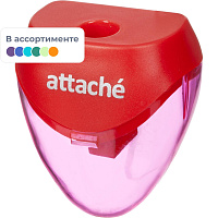 Точилка Attache, 1 отверстие, с контейнером, в ассорт фото Точилка Attache, 1 отверстие, с контейнером, в ассорт