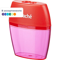 Точилка Attache, 2 отверстие, с контейнером, в ассорт фото Точилка Attache, 2 отверстие, с контейнером, в ассорт