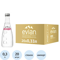 Вода минеральная Evian столовая негазированная стекло 0.33 л фото Вода минеральная Evian столовая негазированная стекло 0.33 л