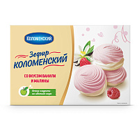 Зефир Коломенский со вкусом ванили и малины 250 г фото Зефир Коломенский со вкусом ванили и малины 250 г