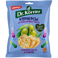 Чипсы Dr.Korner с оливковым маслом и розмарином 50 г фото Чипсы Dr.Korner с оливковым маслом и розмарином 50 г