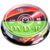 Диск DVD+R VS 4.7 ГБ 16x cake box VSDVDPRCB1001 (10 штук в упаковке) фото Диск DVD+R VS 4.7 ГБ 16x cake box VSDVDPRCB1001 (10 штук в упаковке)