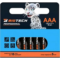 Батарейка BigTech Professional ААA/LR03 уп/18шт фото Батарейка BigTech Professional ААA/LR03 уп/18шт