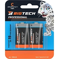 Батарейка BigTech Professional С/E93/LR14 бл/2шт фото Батарейка BigTech Professional С/E93/LR14 бл/2шт
