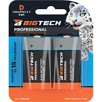 Батарейка BigTech Professional D/E95/LR20 бл/2шт фото Батарейка BigTech Professional D/E95/LR20 бл/2шт