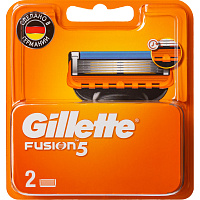 Сменные кассеты для бритья Gillette Fusion (2 штуки в упаковке) фото Сменные кассеты для бритья Gillette Fusion (2 штуки в упаковке)