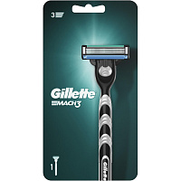 Бритва Gillette Mach 3 с 1 сменной кассетой фото Бритва Gillette Mach 3 с 1 сменной кассетой