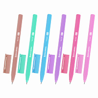 Ручка шариковая BRAUBERG TRIOS, СИНЯЯ, трехгранная, ассорти, игольчатый узел 0,7 мм, линия письма 0,5 мм, 144153 фото Ручка шариковая BRAUBERG TRIOS, СИНЯЯ, трехгранная, ассорти, игольчатый узел 0,7 мм, линия письма 0,5 мм, 144153