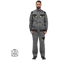 Куртка рабочая летняя мужская л27-КУ светло-серая/серая (размер 60-62, рост 182-188)