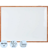 Доска магнитно-маркерная 90х120см Attache Wood дерев.рама, лак