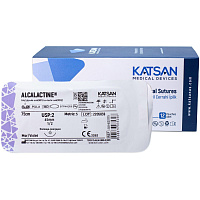 Шовный материал хирургический рассасывающийся Katsan USP 2 75 см колюще-режущая игла 45 мм 1/2 (12 штук в упаковке) фото Шовный материал хирургический рассасывающийся Katsan USP 2 75 см колюще-режущая игла 45 мм 1/2 (12 штук в упаковке)