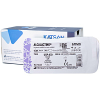 Шовный материал хирургический рассасывающийся Katsan USP 4/0 75 см режущая игла 16 мм 3/8 (12 штук в упаковке) фото Шовный материал хирургический рассасывающийся Katsan USP 4/0 75 см режущая игла 16 мм 3/8 (12 штук в упаковке)