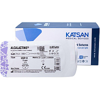 Шовный материал хирургический рассасывающийся Katsan USP 0 75 см колющая игла 31 мм 1/2 (12 штук в упаковке) фото Шовный материал хирургический рассасывающийся Katsan USP 0 75 см колющая игла 31 мм 1/2 (12 штук в упаковке)