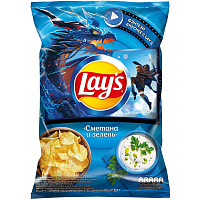 Чипсы Lays со вкусом сметаны и зелени 225 г фото Чипсы Lays со вкусом сметаны и зелени 225 г
