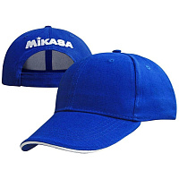 Бейсболка спортивная Mikasa MT481-029 100% хлопок синяя фото Бейсболка спортивная Mikasa MT481-029 100% хлопок синяя