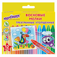 Восковые мелки трехгранные утолщенные ЮНЛАНДИЯ "ЮНЛАНДИК НА ПРАЗДНИКЕ", НАБОР 12 цветов, 227293 фото Восковые мелки трехгранные утолщенные ЮНЛАНДИЯ "ЮНЛАНДИК НА ПРАЗДНИКЕ", НАБОР 12 цветов, 227293