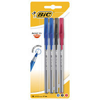 Ручки шариковые с грипом BIC "Round Stic Exact", НАБОР 4 шт./3 ЦВЕТА (синий, черный, красный), линия письма 0,28 мм, блистер, 932858 фото Ручки шариковые с грипом BIC "Round Stic Exact", НАБОР 4 шт./3 ЦВЕТА (синий, черный, красный), линия письма 0,28 мм, блистер, 932858
