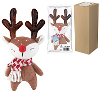 Украшение новогоднее интерьерное 23 см "Оленёнок в шарфе", полиэстер, ЗОЛОТАЯ СКАЗКА, 592510