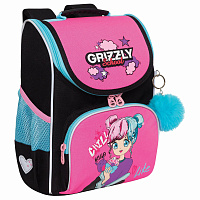 Ранец GRIZZLY анатомическая спинка, с мешком для обуви, для девочек, LIKE, 33х25х13 см, RAm-484-6/1 фото Ранец GRIZZLY анатомическая спинка, с мешком для обуви, для девочек, LIKE, 33х25х13 см, RAm-484-6/1