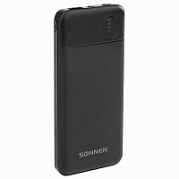 Аккумулятор внешний 10000 mAh SONNEN POWERBANK K701PD БЫСТРАЯ ЗАРЯДКА, 2USB, литий-полимерный, 263031 фото Аккумулятор внешний 10000 mAh SONNEN POWERBANK K701PD БЫСТРАЯ ЗАРЯДКА, 2USB, литий-полимерный, 263031