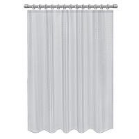 Шторка для ванной ПОЛИЭСТЕР, 180х180 см, кольца в комплекте, СЕРЫЙ БРИЛЛИАНТ, PRIMILA (ПРИМИЛА), 700088