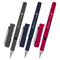 Ручка шариковая с грипом BRAUBERG "VIVID", СИНЯЯ, SOFT TOUCH покрытие, узел 0,7 мм, линия письма 0,35 мм, 144396 фото Ручка шариковая с грипом BRAUBERG "VIVID", СИНЯЯ, SOFT TOUCH покрытие, узел 0,7 мм, линия письма 0,35 мм, 144396