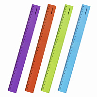 Линейка пластиковая 30 см BRAUBERG "FRUITY", тонированная, ассорти, 210767 фото Линейка пластиковая 30 см BRAUBERG "FRUITY", тонированная, ассорти, 210767
