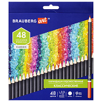 Карандаши художественные цветные BRAUBERG ART CLASSIC, 48 цветов, МЯГКИЙ грифель 3,3 мм, 181539 фото Карандаши художественные цветные BRAUBERG ART CLASSIC, 48 цветов, МЯГКИЙ грифель 3,3 мм, 181539
